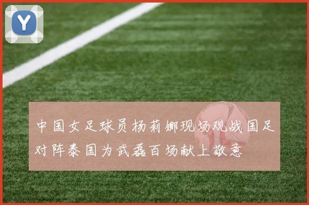 中国女足球员杨莉娜现场观战国足对阵泰国为武磊百场献上敬意